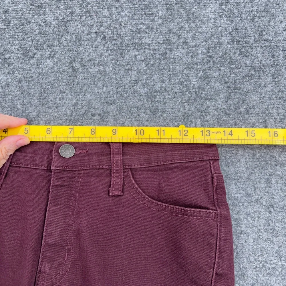 Express Bootcut Pants Womens 4 Cotton Spandex Burgundy Jeans